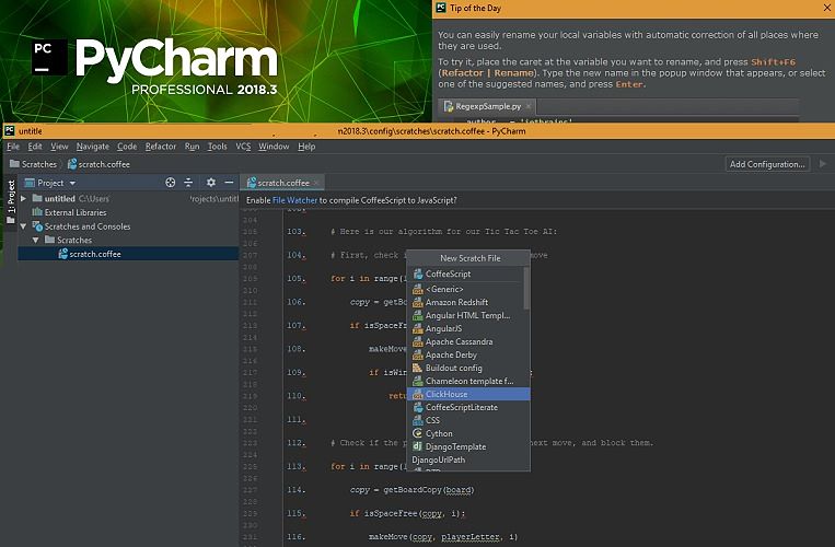 PyCharm IDE Screenshots