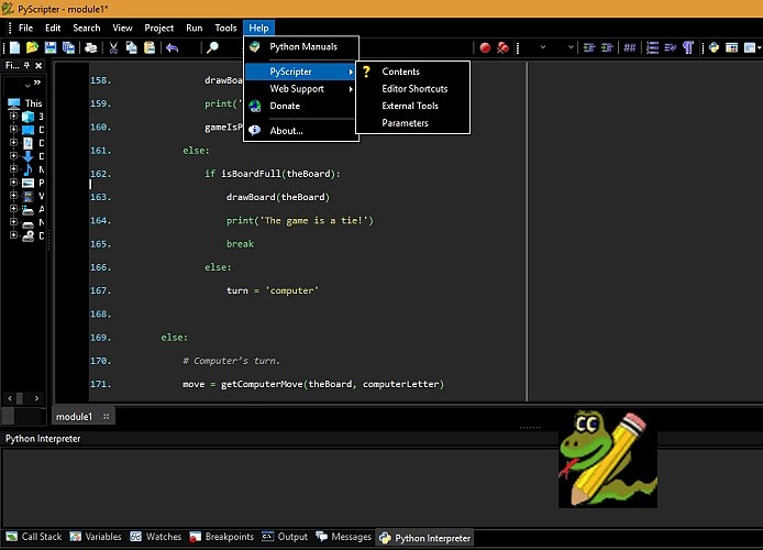 PyScripter screenshots