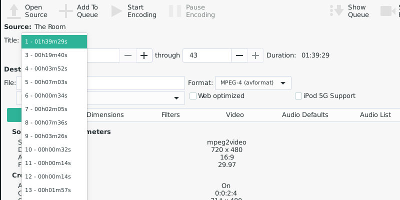 Select Titles To Rip Handbrake