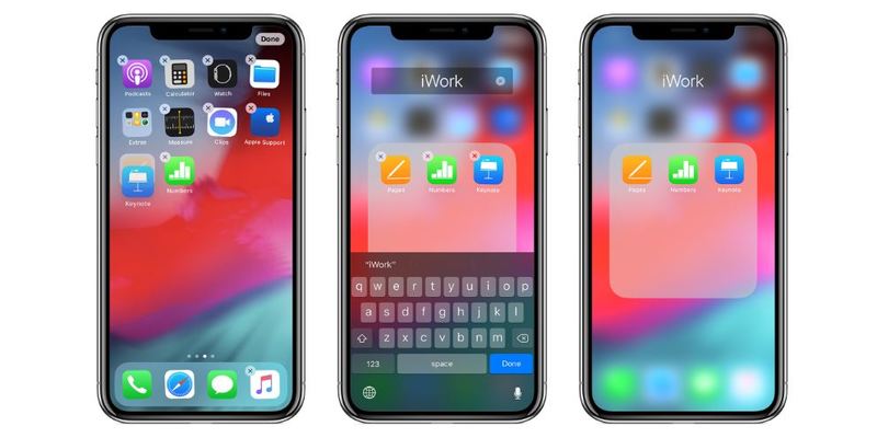 Organizing apps on iOS.