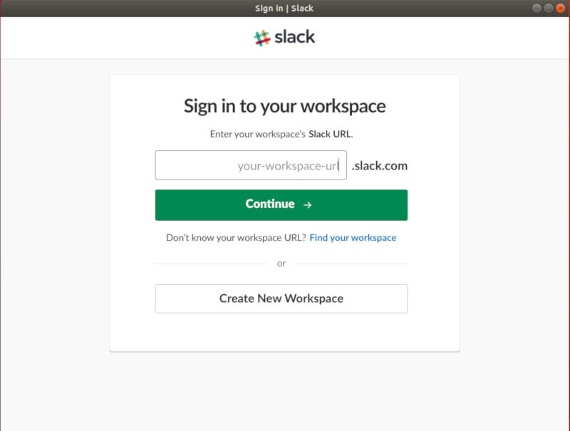 Slack Workspace URL Slack Workspace URL