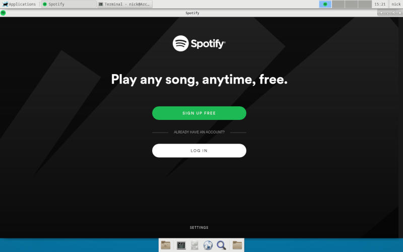 Spotify on Arch Linux