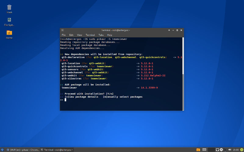 Installing Teamviewer on Arch
