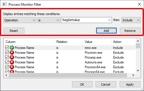 win-10-see-changes-to-registry-04-add-second-filter win-10-see-changes-to-registry-04-add-second-filter