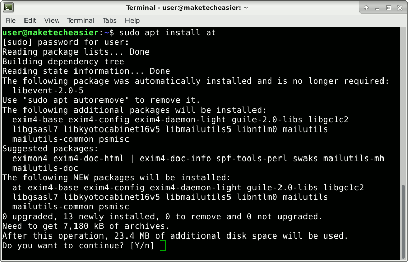 linux-at-install-on-debian