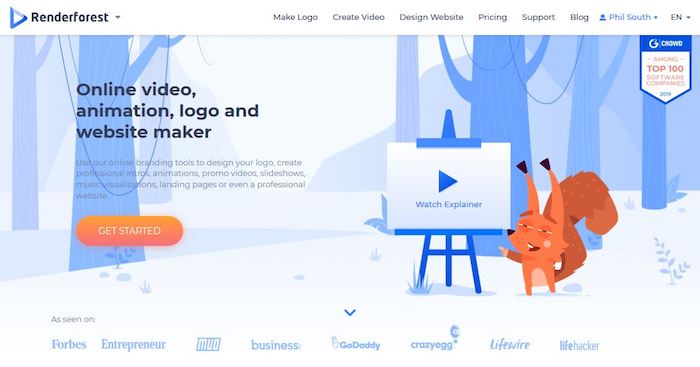 renderforest-main-screen