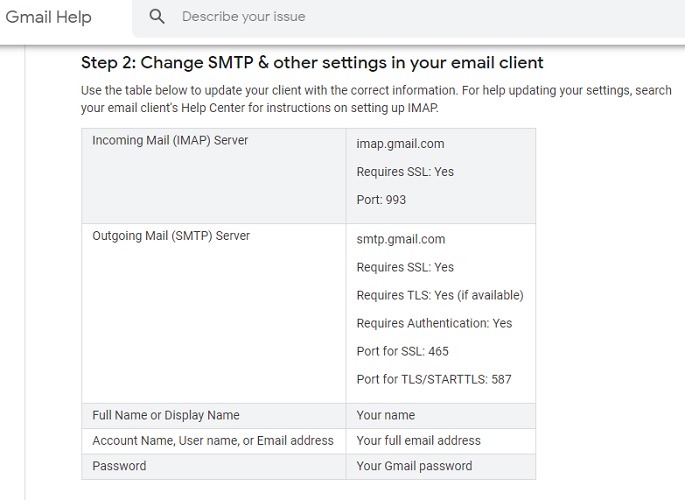 Imap Smtp Details In Gmail For Email Client