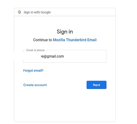 Sign In Gmail With Mozilla Thunderbird