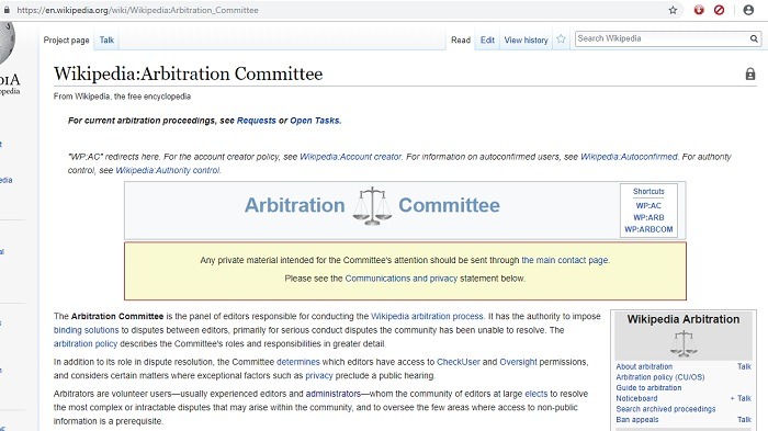 Wikipedia arbitration committtee Wikipedia arbitration committtee