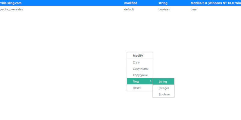 Create New Preference in Firefox