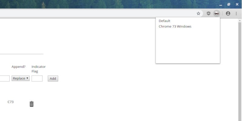 Choose Agent on Chrome