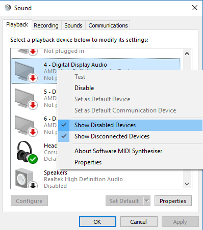 enable-optical-spdif-port-windows-10-show-disabled