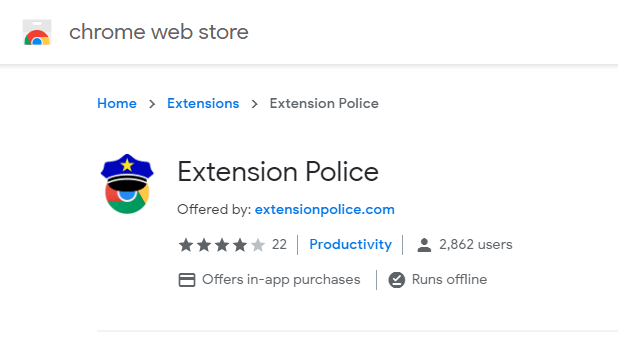 Extension Police In Store