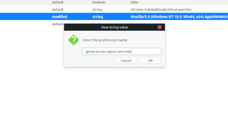 Name your Firefox Preference Entry