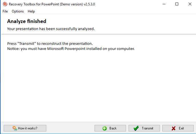Recover Toolbox For Powerpoint Finished