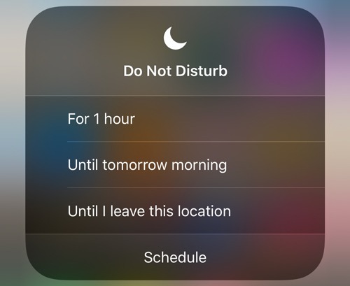 Do Not Disturb 3d Touch