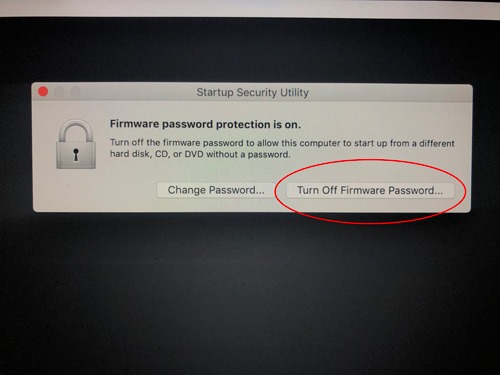 Firmware Password Mac Turn Off