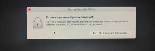 Firmware Password Mac Turn On