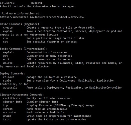 Kubectl Working in Command prompt