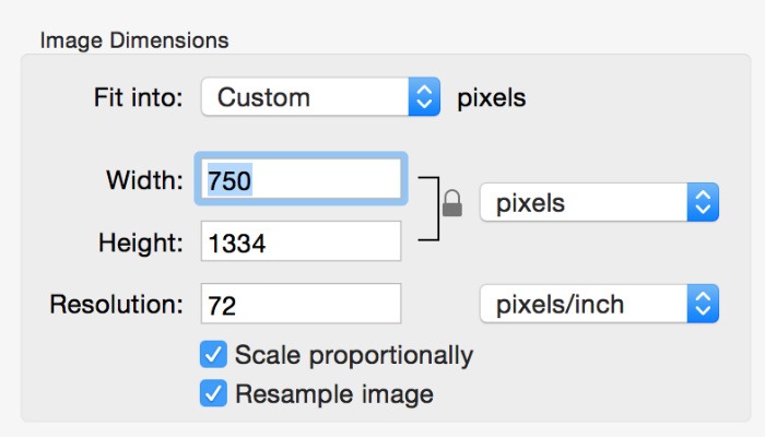 Resize Image Macpreview