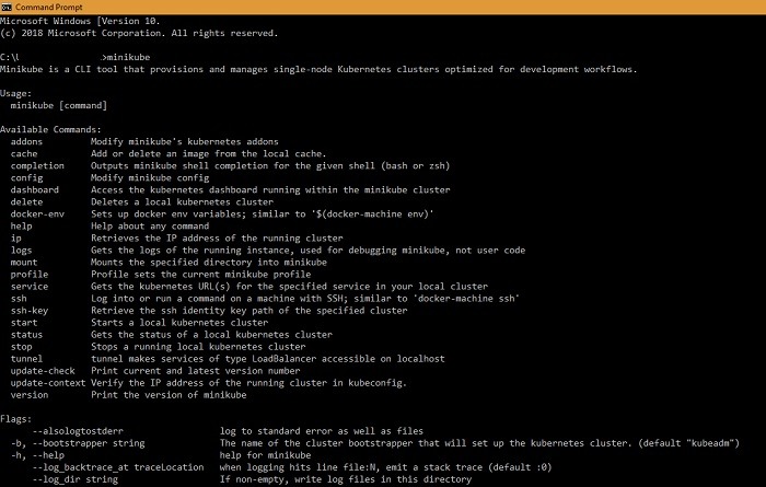 Run Minikube Command On Command Prompt