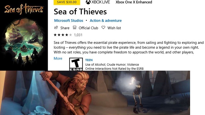 Sea Of Thieves Sea Of Thieves