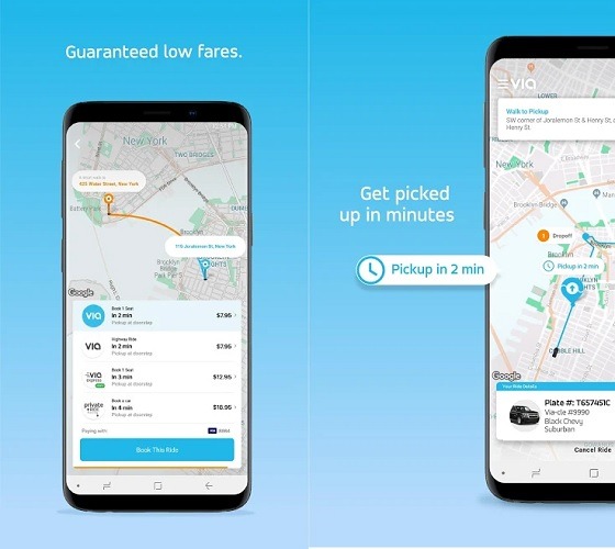 Via Rideshare Screenshot