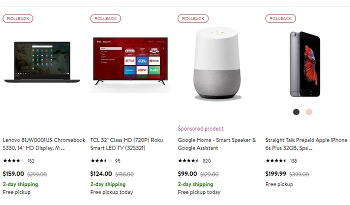 Walmart Rollback Products