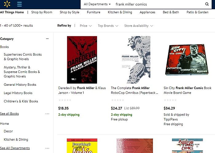 Walmart Search Results Frank Miller Comics Img