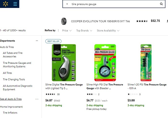Walmart Search Results Tire Pressure Gauge