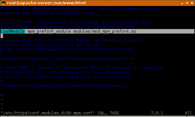Apache Php Fpm Mpm Conffile On Centos