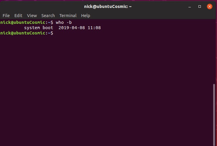 Linux Who Boot