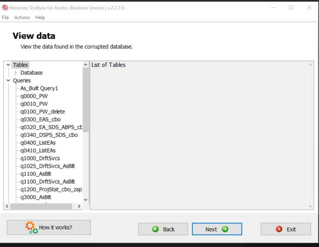 Recovery Toolbox For Access Preview Recovery Toolbox For Access Preview