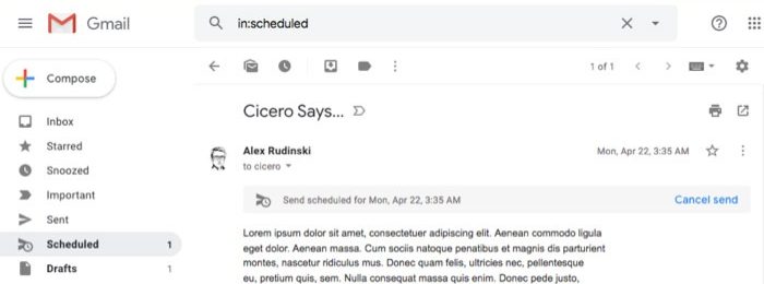 Schedule Email Gmail In Scheduled