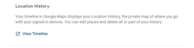 Sensorvault View Timeline