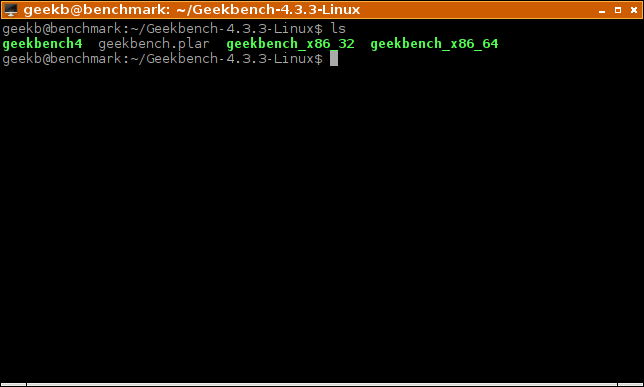 Server Benchmark Find Geekbench Executable Name