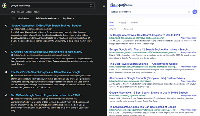 Startpage Privacy Focused Google Alternatives Google Search
