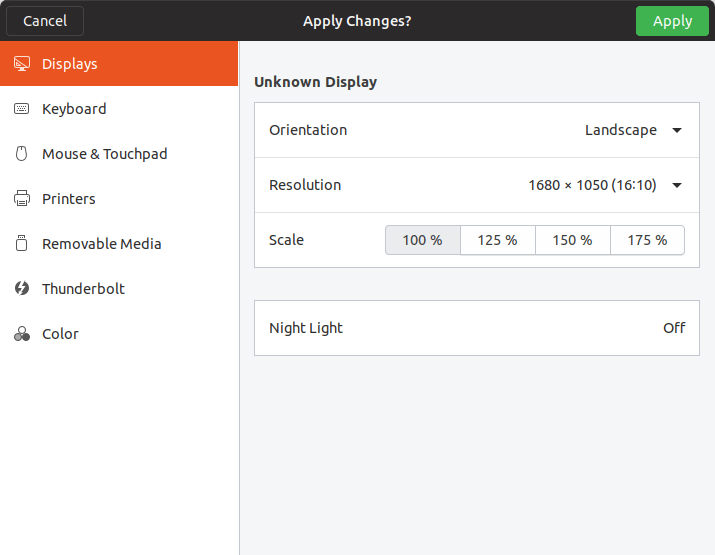 Ubuntu 19 04 Display Settings With Scaling