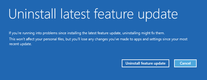 Uninstall Update When Not Booting 06 Click Uninstall Button