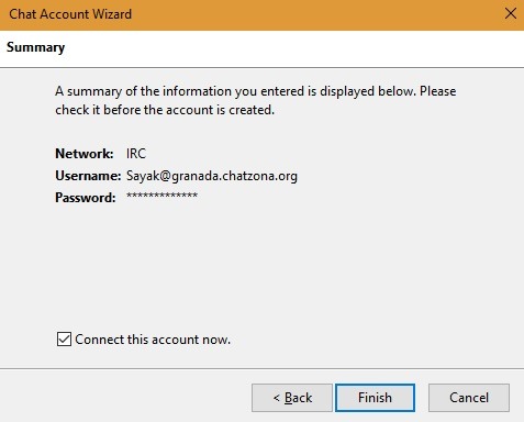 Irc Chat Account Wizard Irc Chat Account Wizard