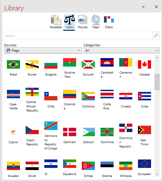 Library Icons Flags