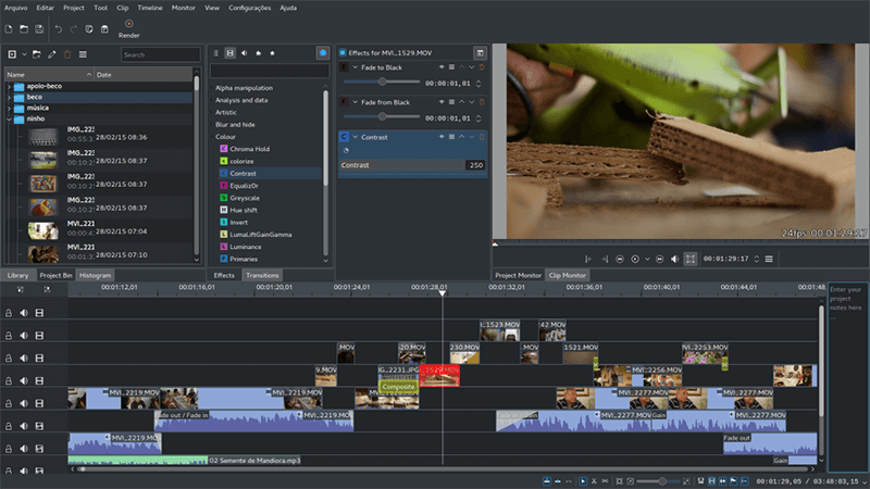 Linux Video Editing Kdenlive