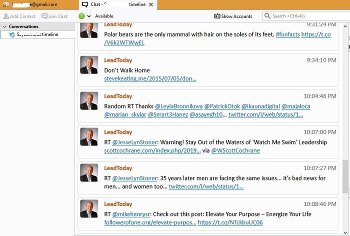 Twitter Feed On Thunderbird Demo Twitter Feed On Thunderbird Demo