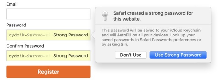 Browser Password Manager Safari