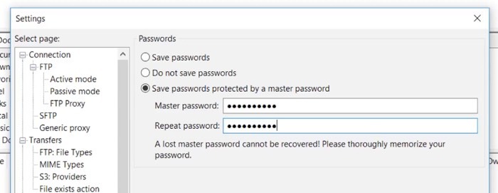 Filezilla Pro Master Password