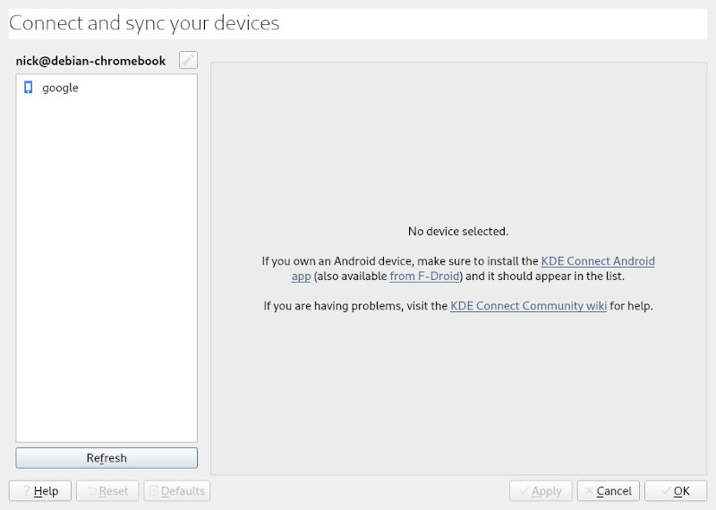 KDE Connect Settings KDE Connect Settings