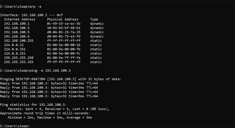 Network Scanning Cmd