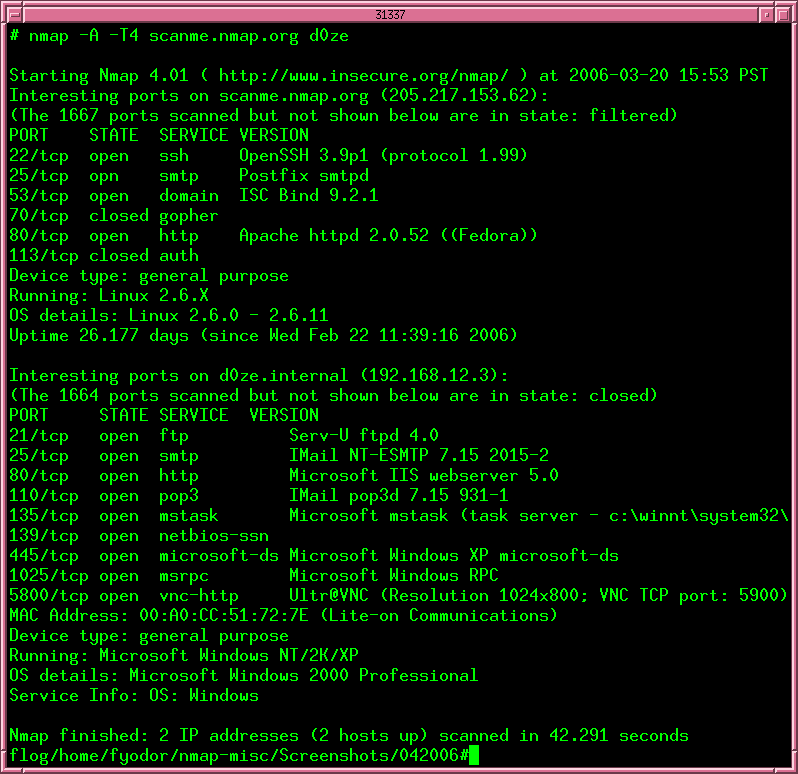 Network Scanning Nmap (2)