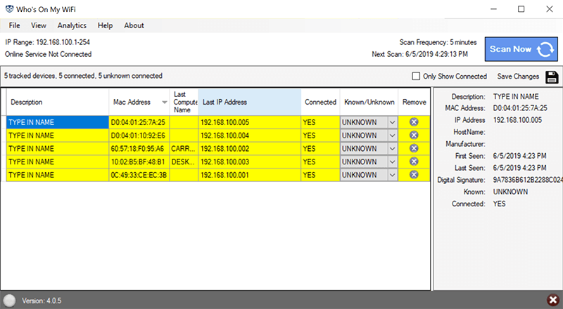 Network Scanning Whofi