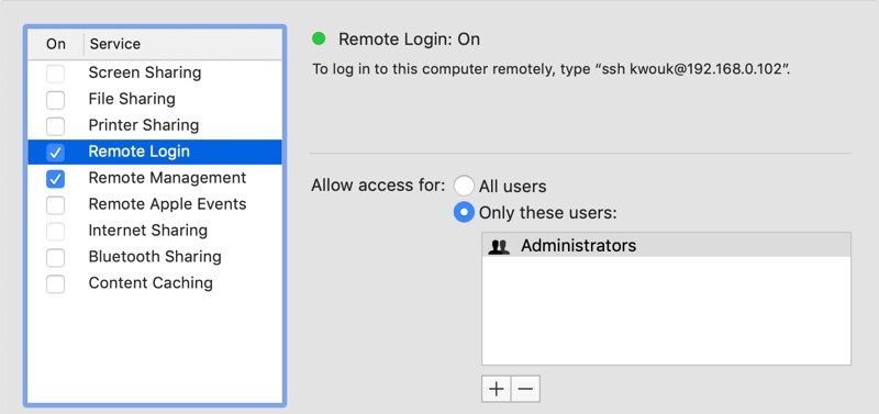 Remote Access Mac External Computer Ssh Setup